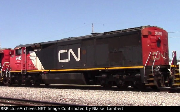 CN 2415 was involved in a derailment. Here it is now